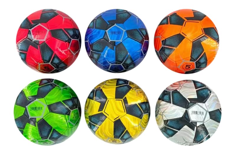 М'яч футбольний, FB2302, №5 PVC, 320 грам, MIX 6 кольорів