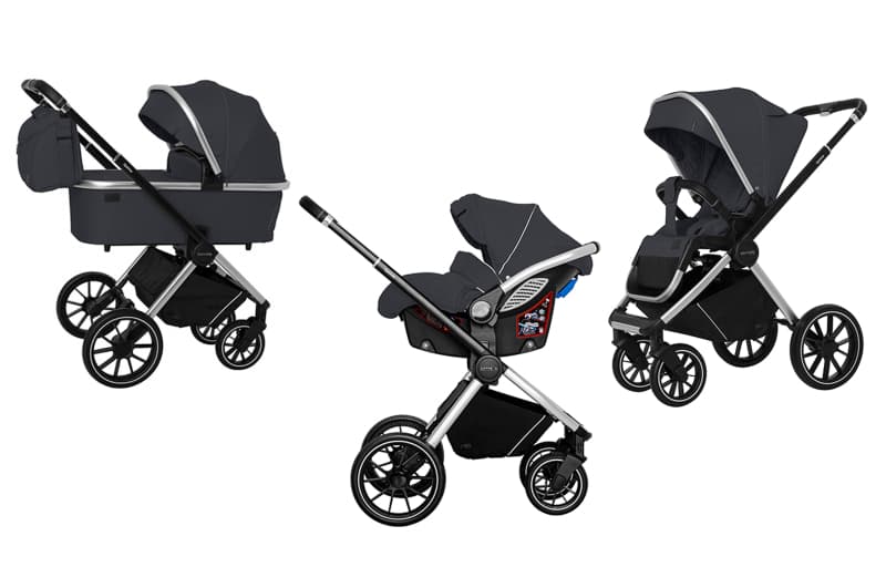 Коляска універсальна CARRELLO Optima CRL-6504 (3in1) Platinum Grey