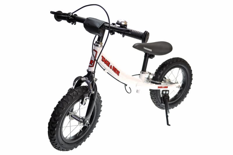 Велобіг Take&Ride RB-40 Pro з тормозами і лапкою біло-чорний
