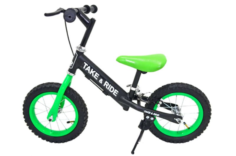 Велобіг Take&Ride RB-50 Pro з тормозами і лапкою чорно-салатовий