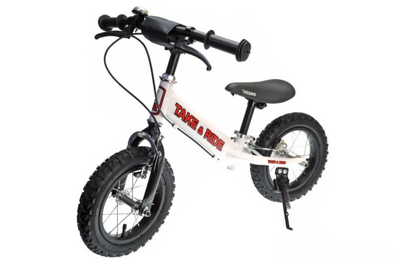 Велобіг Take&Ride RB-50 Pro з тормозами і лапкою біло-чорний