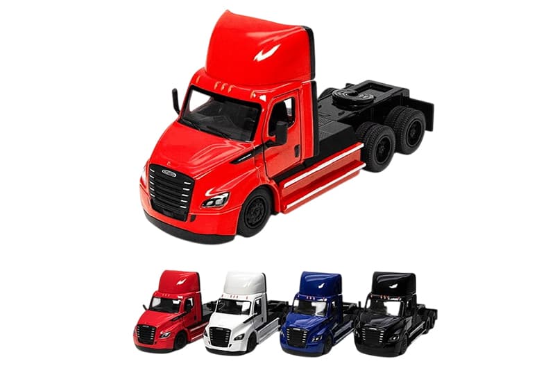 Вантажівка KT5466W Freightliner eCascadia 5" металева,інерційна,з відкриттям дверей,4кольори