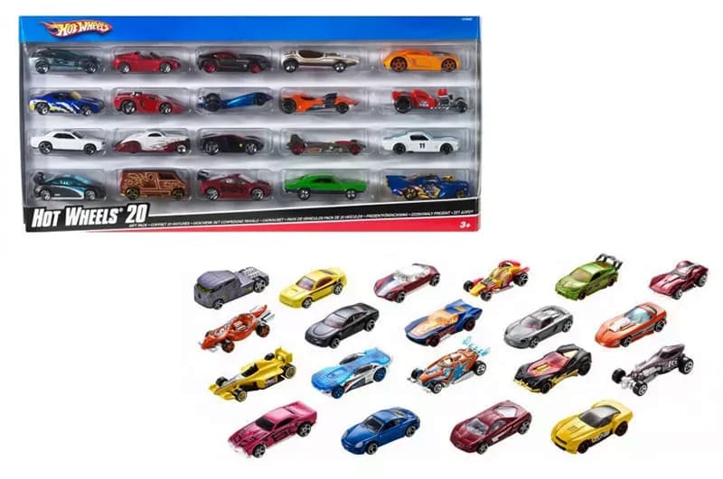 Набір з 20-ти базових машинок H7045 Hot Wheels (в ас.)