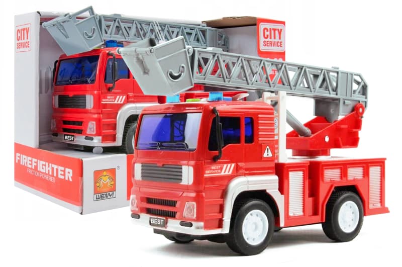Пожежна машина інерційна, озвучена, зі світлом, в коробці WY551B р.24*12*15,5см