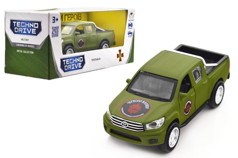 Машина KM6119 "TOYOTA HILUX Шеврони Героїв ЧЕРВОНА КАЛИНА" TECHNODRIVE