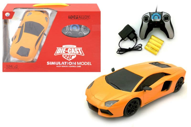 Машина "Lamborghini" металева, на радіокеруванні, акумулятор, в коробці JT0132 р.33*7,5*23 см