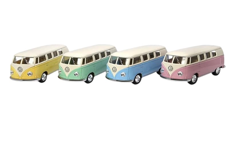 Модель автобус KT5377WY VOLKSWAGEN (1962) 5'' Classical-bus металевий, інерційний, відкриваються двері, 4 кольори, в коробці