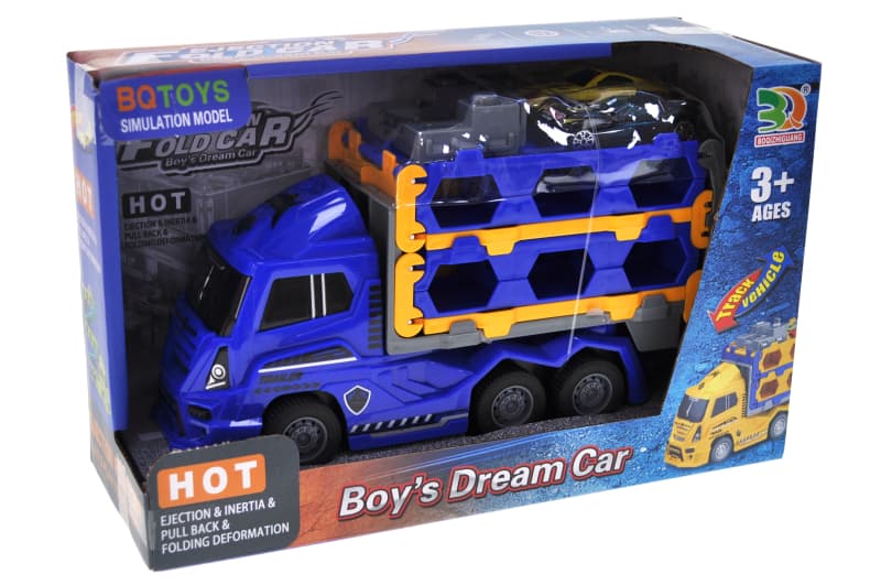 Автовоз BQ700-90 інерційний, з машинками, в коробці YG Toys