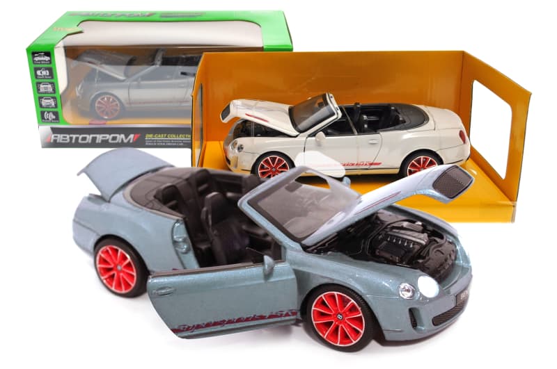 Машина металева 68259А "Автопром" 1:24 Bentley, на батарейках: світло та звук, відкриваються двері, капот, багажник, в коробці 25*10*13 см