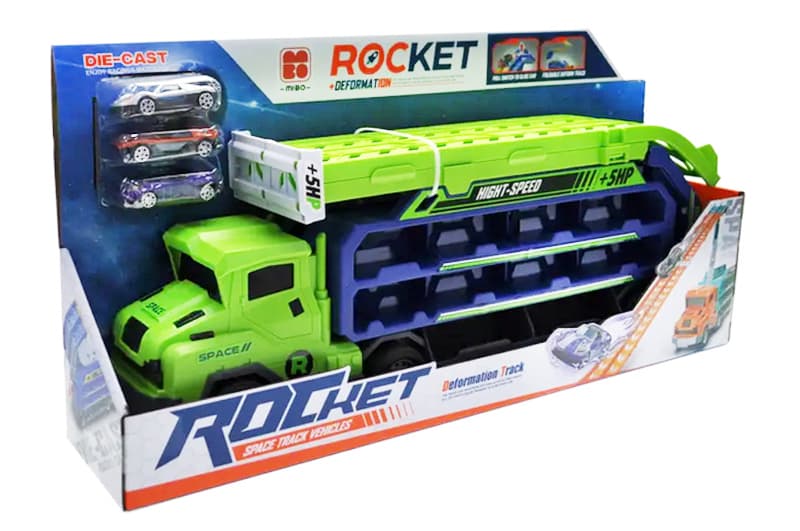 Автовоз з гірками і машинками CY-2228 в коробці р.53,5x10,5x26см YG Toys