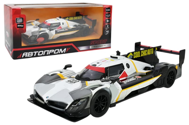 Машина металева 68285A(G) 1:24 BMW M Hybrid V8, на батарейки, світло, звук, відкриваються двері, в коробці 24,5x12см АВТОПРОМ