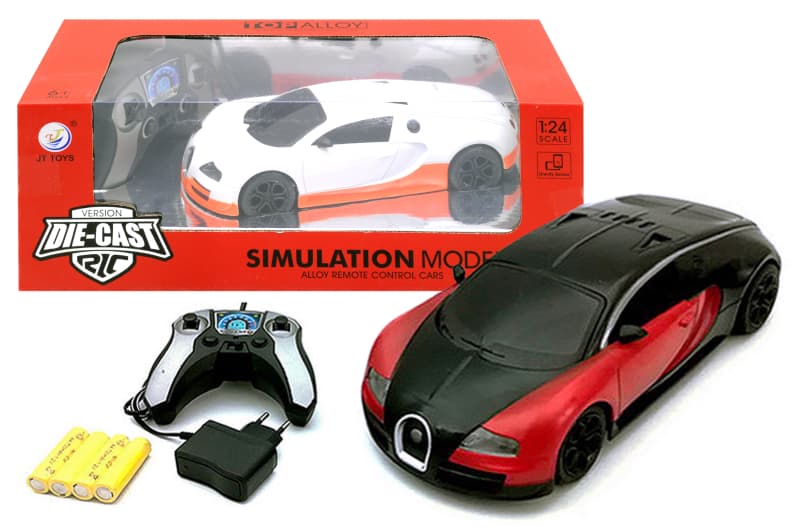 Машина "Bugatti" металева на радіокеруванні, акумулятор, в коробці JT040 р.30*15,6*11,1 см