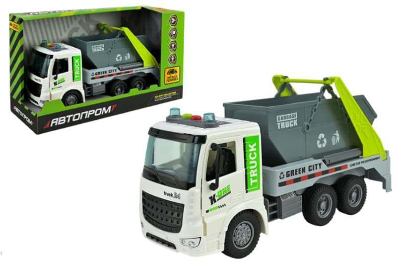 Машина АВТОПРОМ AP9929 "Сміттєвоз", світло, звук, у коробці 33,5x19x11,5см