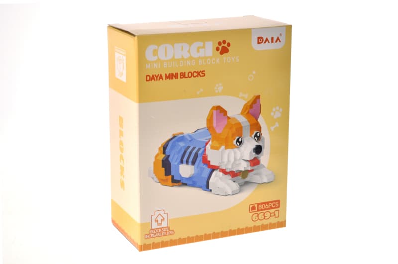 Конструктор 66295 Daya Mini Blocks серії "Corgi" 806 деталей, коробка р.14x7x18 см