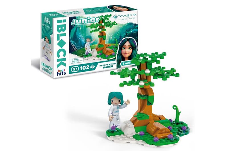Конструктор IBLOCK JUNIOR PL-921-519 МАВКА, 102 дет, 1 фігурка, наліпки, татуювання, у коробці р.24*6*16см