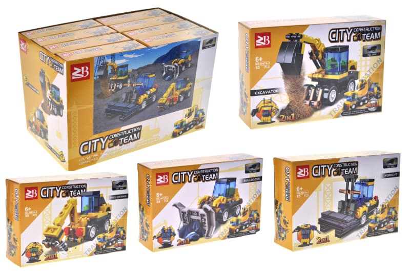 Конструктор 8087A "Будівельна техніка" в дисплеї 16 шт. YG Toys