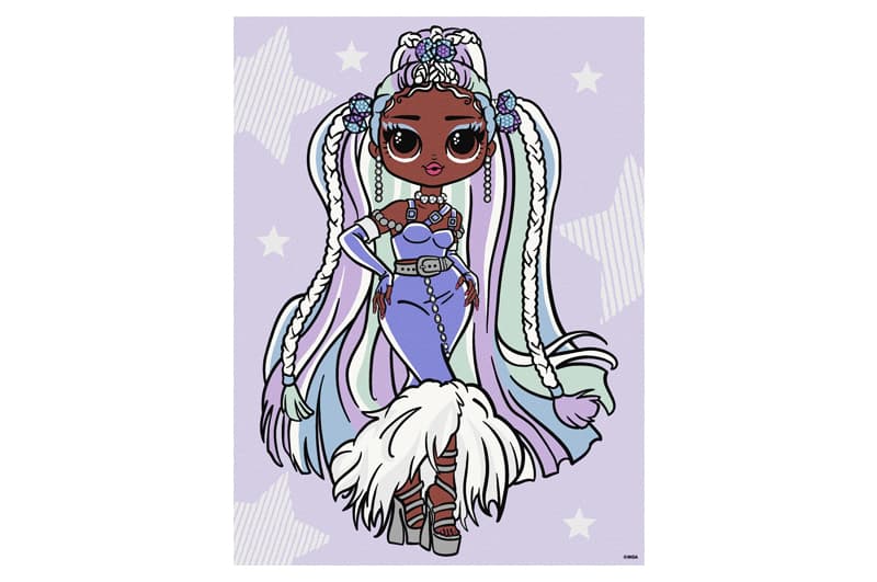 Набір для розпису по номерах для дітей 30x40 см KHO6272 "L.O.L. Fashion show Lady Braids" зі стразами Ideyka