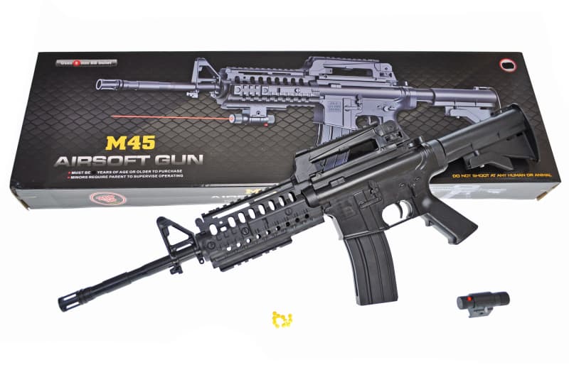 Автомат M45 кульки, лазер, в коробці 76,6*23,5*7,3 см