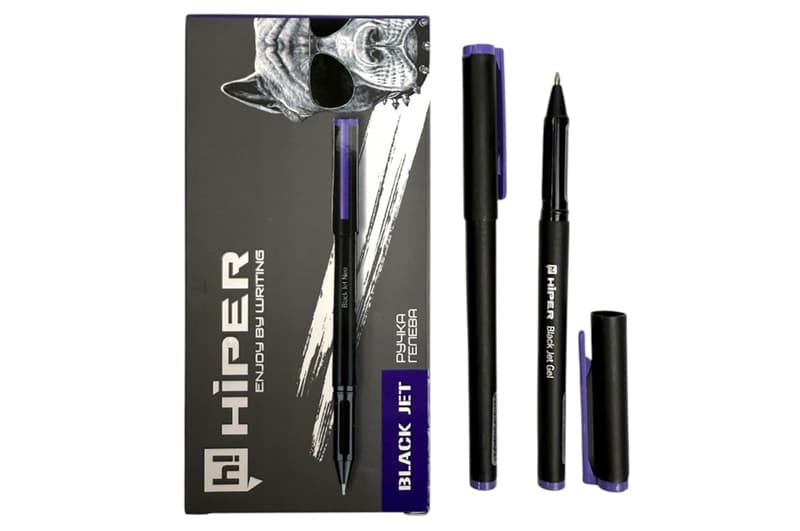 Ручка Hiper HG-155 гелева Black Jet GEL 1.0mm фіолетова 10/100/1000