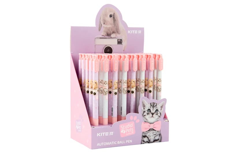 Ручка Kite кулькова автоматична SP22-363 Studio Pets, синя