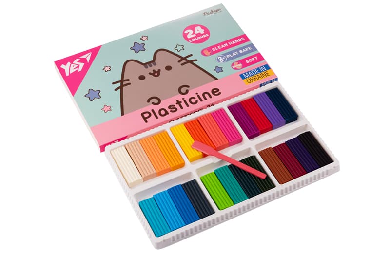 Пластилін Yes, 24 кол., 480г "Pusheen" 540685