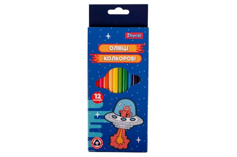 Олівці кольорові 1 Вересня 12 кол. "Space" 290704