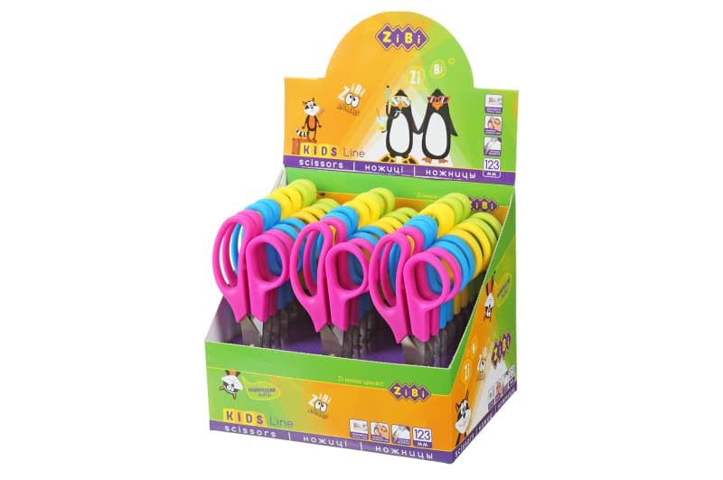 Ножиці ZIBI дитячі 123мм, асорті кольорів, KIDS Line, (продається упаковкою), ZB.5000