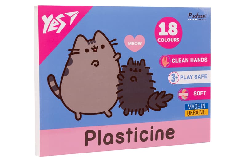 Пластилін Yes, 18 кол., 360г "Pusheen" 540695