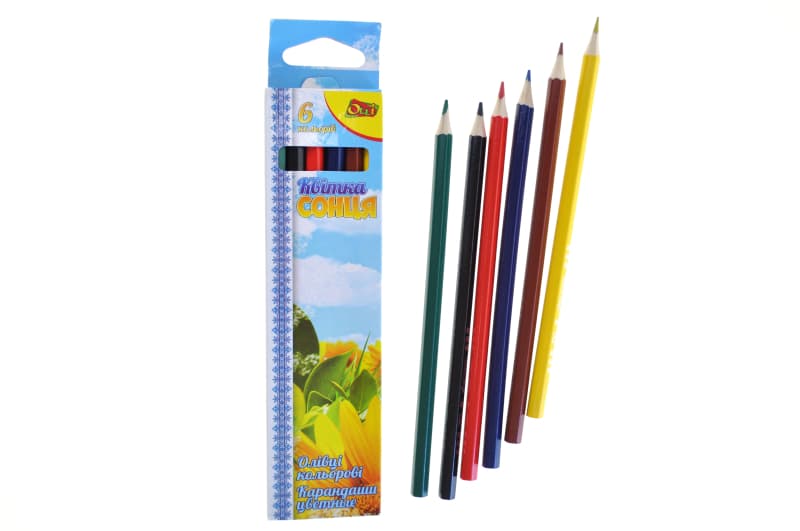 ОЛІВЦІ кольорові 6 кол. OL-104-6