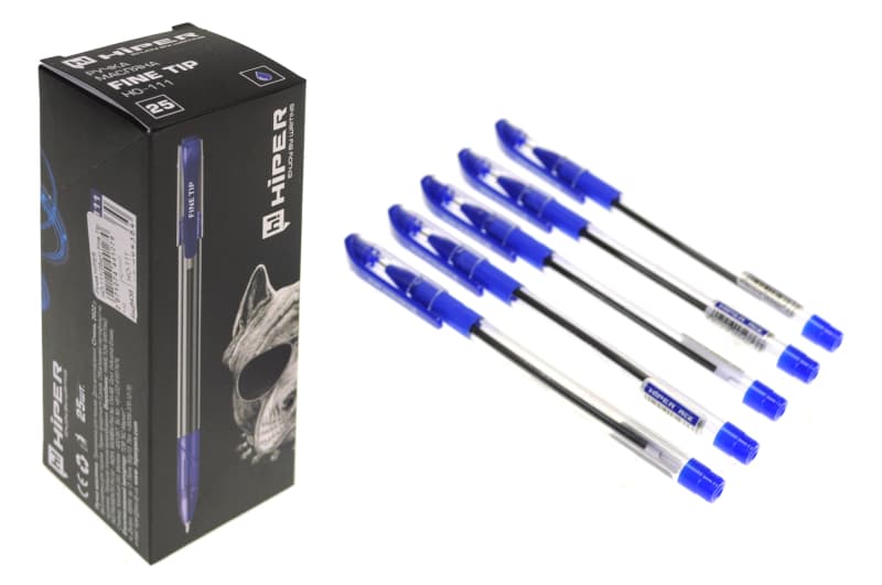 Ручка HIPER HO-111 Fine Tip масляна Синя 25шт.