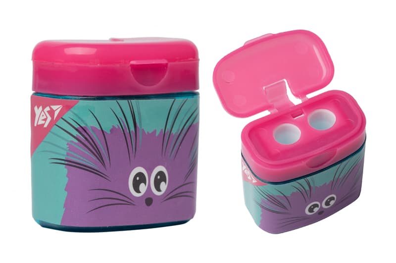 Точилка подвійна з кришкою YES "Kittycon" 620546