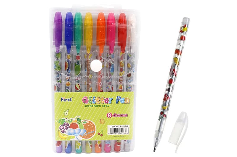Набір гелевих ручок "Glitter pens" 8шт., PVC 528-8