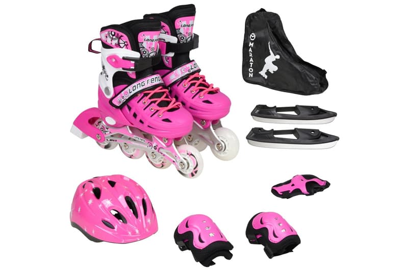 Ролики ковзани 2в1 Ice M (35-38) Pink Maraton