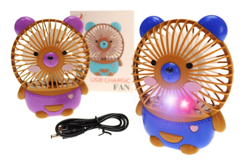 Вентилятор електро, акумулятор, USB кабель, W1606 (A11-13) в коробці