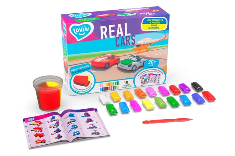 Набір для ліплення з тістом Real Сars TM Lovin