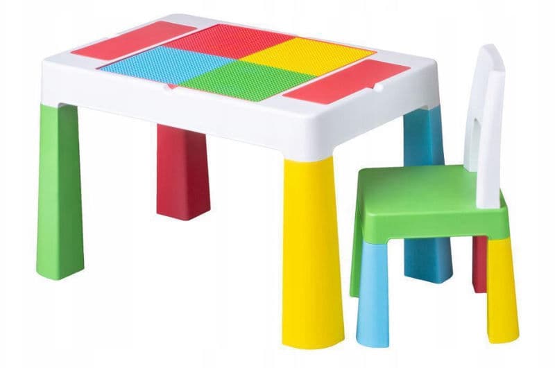 Комплект Multifun 1+1 (столик та кріселко) різнокольоровий, MF-001-134 TEGA