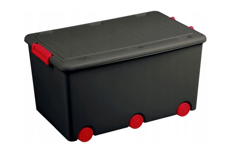 Контейнер з кришкою 58*38*33см (графіто-червоний) PW-001-163-C TEGA