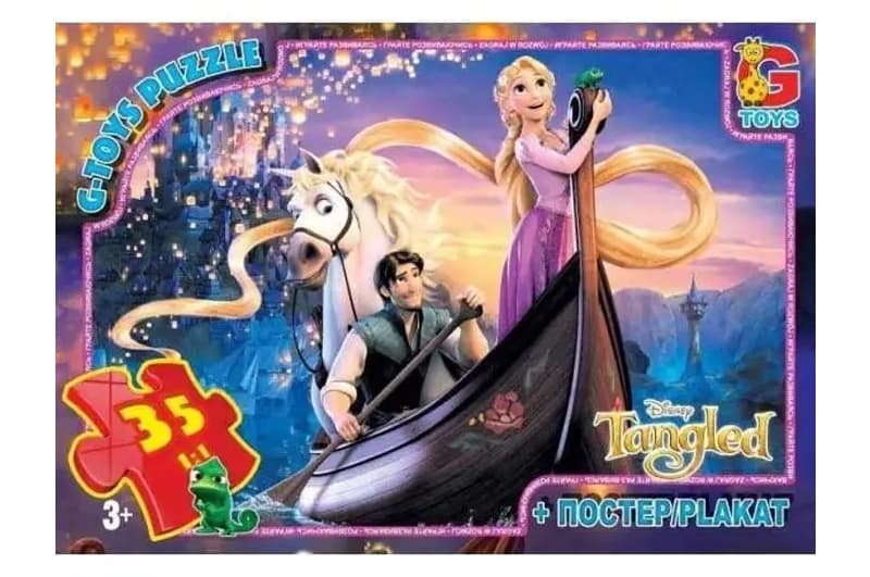 Пазли 35 ел. ТМ "G-Toys" із серії "Рапунцель" TA001