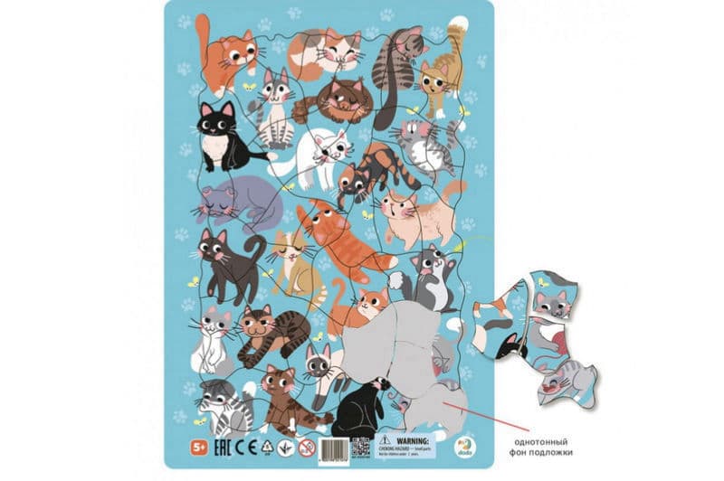 Пазл з рамкою "Коти" (53 елементи) R300180 DoDo