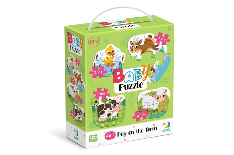 Пазли - 4в1 - 300687 "Baby puzzle. День на фермі" DoDo
