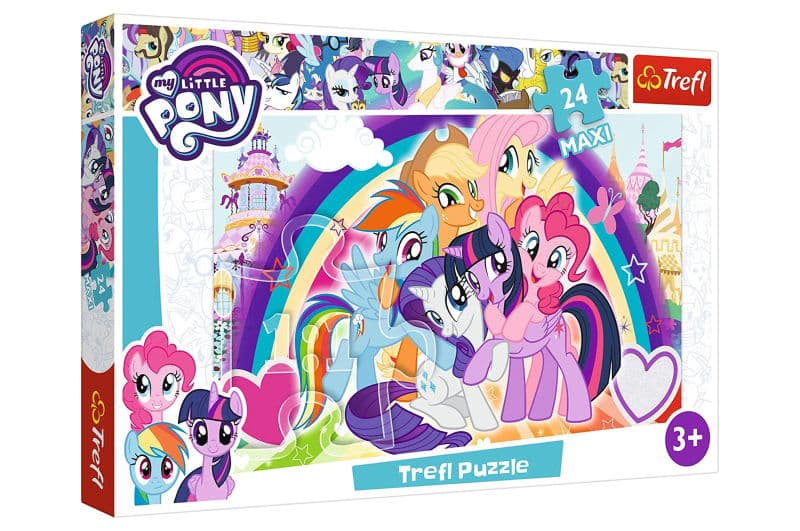 Пазли - (24 елм. MАХІ) - 14269 "Щасливі поні" / Хасбро, My Little Pony/Trefl