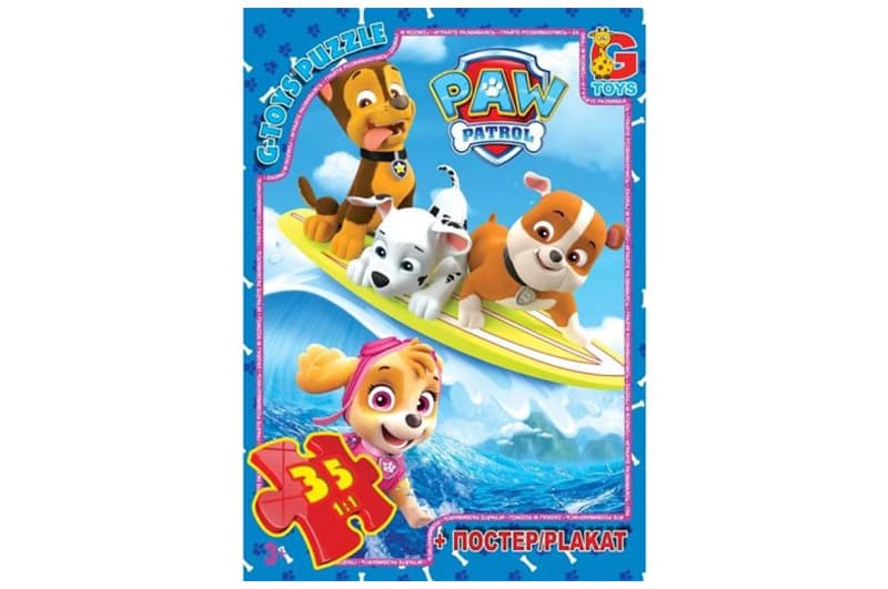 Пазли 35 ел.ТМ "G-Toys" із серії "Paw Patrol" (Цуценячий патруль) PW0817