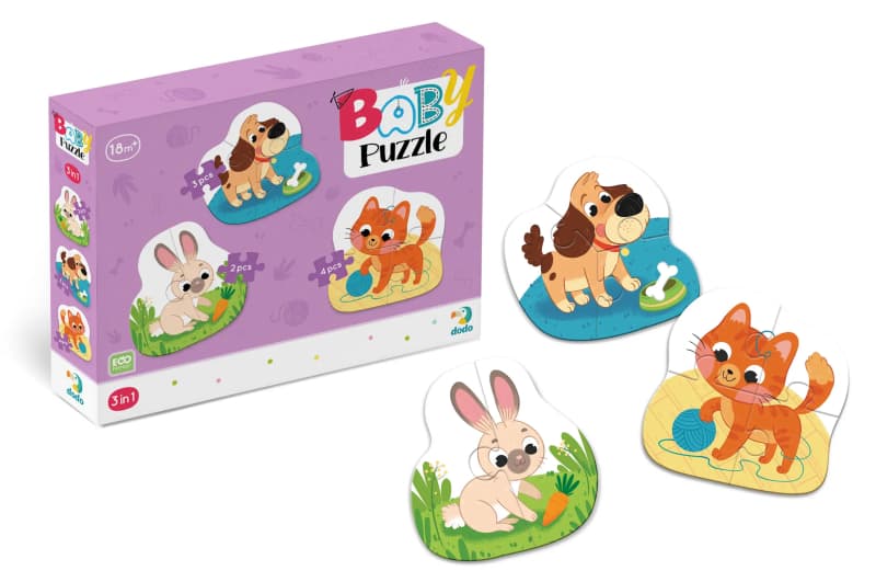 Пазл "Baby Puzzle" 3в1 "Домашні тварини" 300395 DoDo
