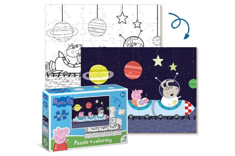Пазл "Peppa Pig" 30ел. 2в1 "Подорож у космос" 200117 DoDo