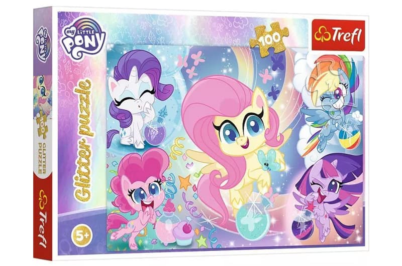 Пазли -(100 елм.) Глітерні - 14821 "Чарівний світ" / Hasbro: My Little Pony/Trefl