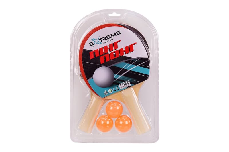 Теніс настільний TT2027 Extreme Motion, 2 ракетки, 3 м`ячики
