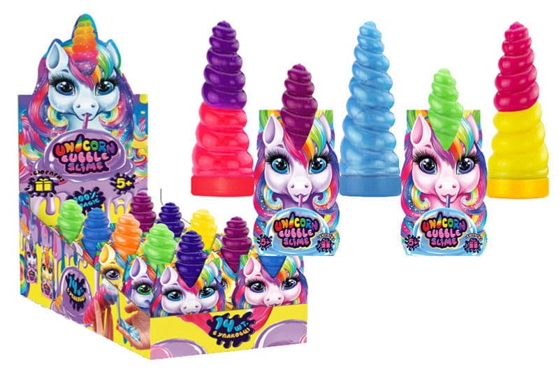 В"язка маса "Unicorn Bubble Slime" рідкий лизун UNS-01-01U DANKO