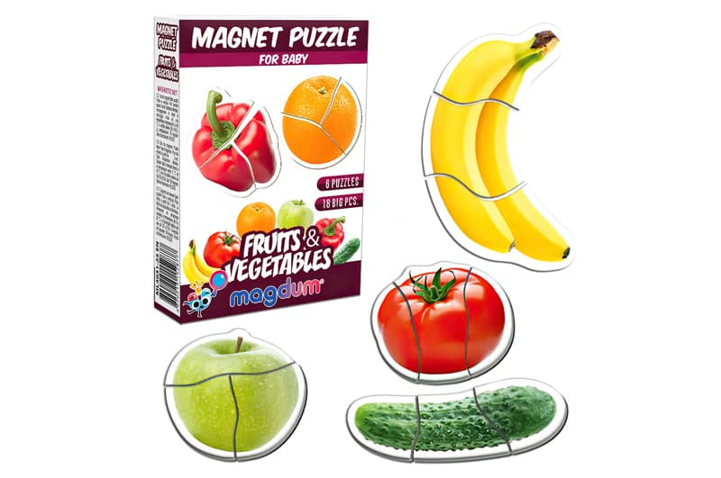 Набір магнітів Baby puzzle "Фрукти та овочі" ML4031-25 EN