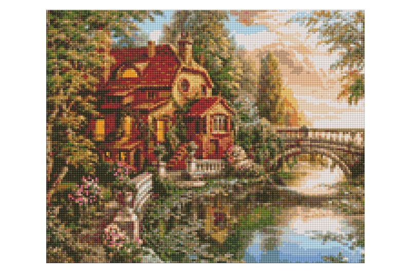 Набір з алмазною мозаїкою 40x50 см AMO7344 "Будинок мрія" Ideyka