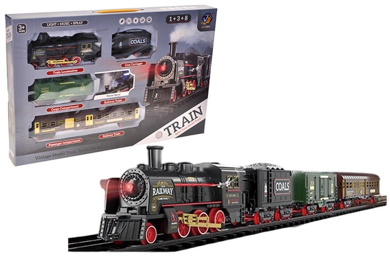 Залізна дорога 652-X19 акумулятор, USB, музика, світло, дим, в коробці р.51,5х5,5х33 см